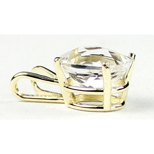 Silver Topaz, 14KY Gold Pendant, P002