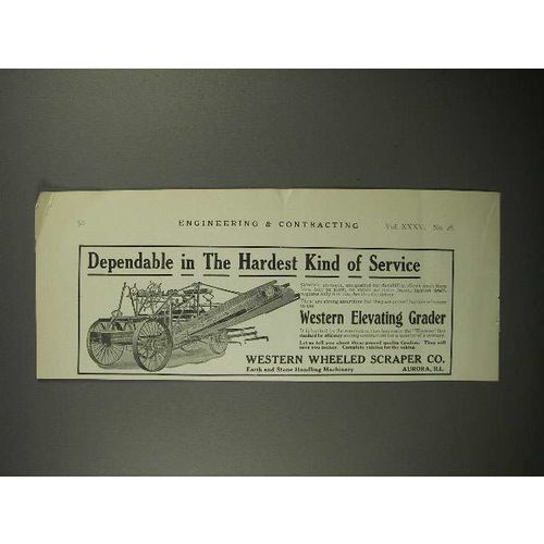 1911 Western Wheeled Scraper Co. Elevating Grader Ad