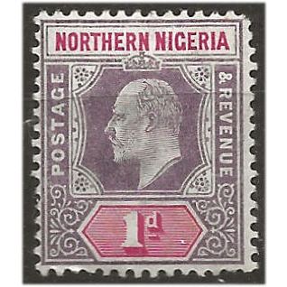 Northern Nigeria 1902 SG11 1d Dull Purple & Carmine Mounted Mint . ..