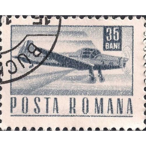 ROMANIA, AIR, Training aircraft, grey 1968, 35bani, #3