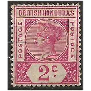 British Honduras 1891 SG52 2c Carmine-Rose Mounted Mint . .. .