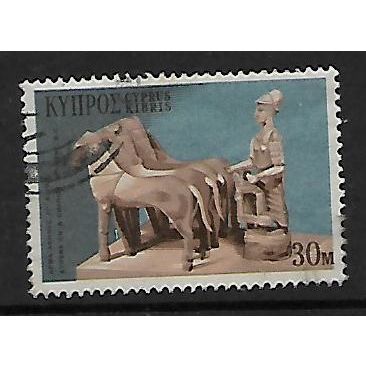 CYPRUS 1971 CYPRIOTE ART 30M ATHENA AND HORSE DRAWN CHARIOT SG 364 FINE USED
