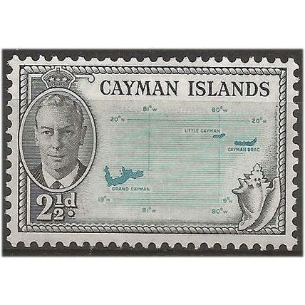 Cayman Islands 1950 SG140 2 1/2d Turquoise & Black Mounted Mint . .. .