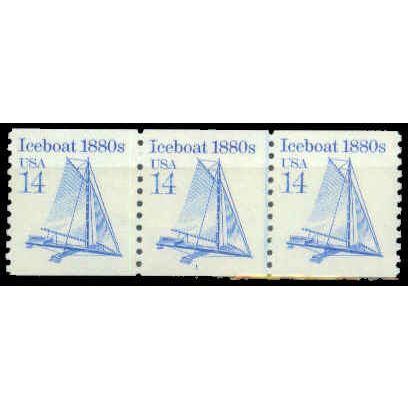 2134 14c Iceboat Fine MNH Dry Gum PNC 1/3 P0937