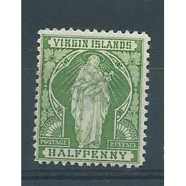 British virgin islands sg43 sg 43 hm thinned filler