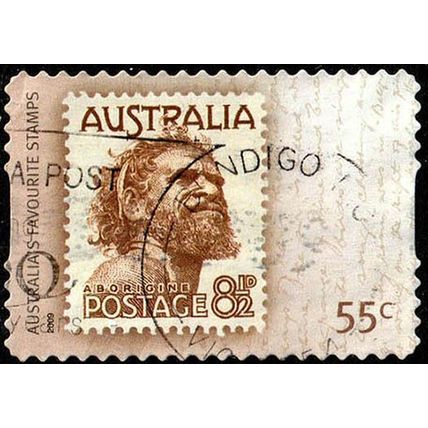 Australia 2009 Australia's Favourite Stamps 55c Used P&S Stamp Aborigine