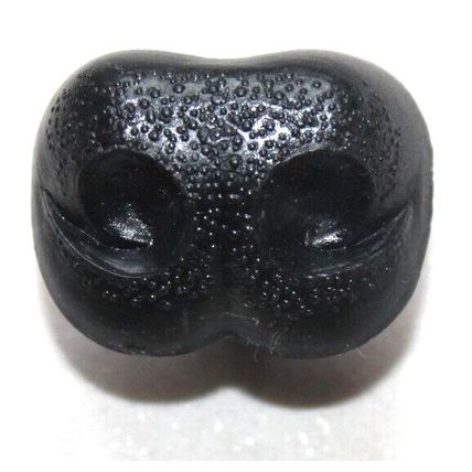 3 Vintage Black Plastic Bear/Animal Safety Noses With Metal Washers