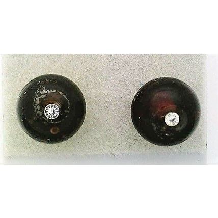 Dark Purple Glass Crystal 8mm Stud Earrings