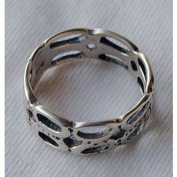 Silver holes ring