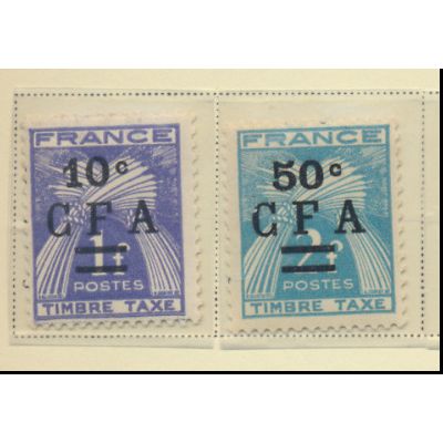 Reunion (French Africa) Stamps Scott #J36 To J37, Mint Hinged, Dues Short Set