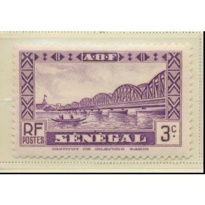 Senegal (French Africa) Stamp Scott #144, Mint Hinged