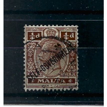 Malta.SG114 1/4d Brown.Fine Used.Apr25b