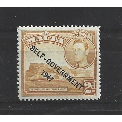 Malta.SG238c 2d Victoria and Citadel,Gozo (Yellow-Ochre).Mounted Mint.Apr25c