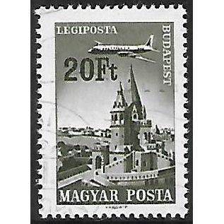 Mi 2316 A: 20 Ft. black-olive Airmail Def.: Cities and Aircraft, p. 12:11½