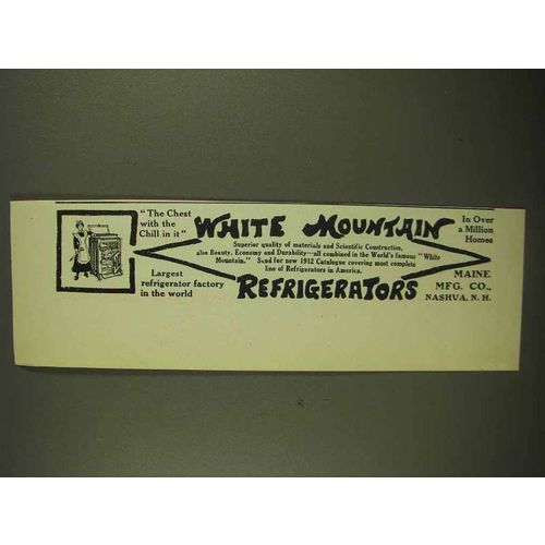 1911 White Mountain Refrigerators Ad - Chest with Chill