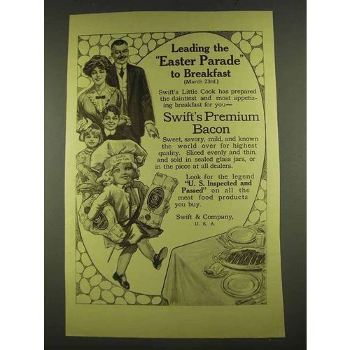 1913 Swift's Premium Bacon Ad - Easter Parade