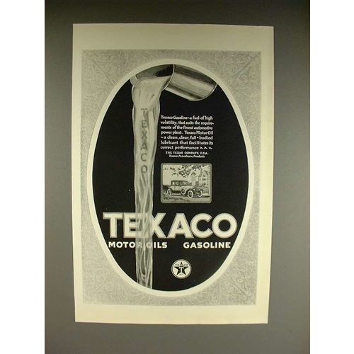1923 Texaco Gasoline & Motor Oil Ad - High Volatility