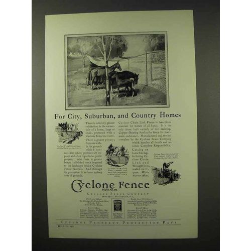1927 Cyclone Fence Ad - City, Suburban and Country