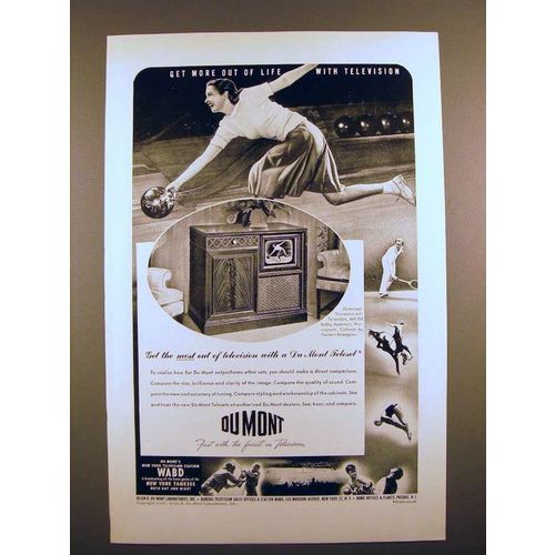 1947 Du Mont Sherwood Teleset Television Ad - Get The Most