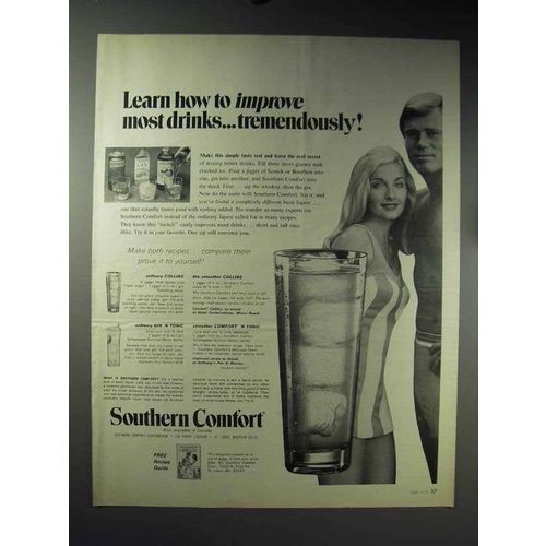 1971 Southern Comfort Liquor Ad - Improve Drinks