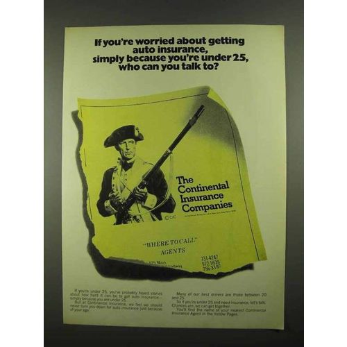 1974 Continental Insurance Ad - If You're Worried