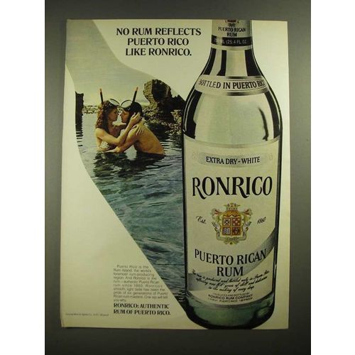 1980 Ronrico Rum Ad - No Rum Reflects Puerto Rico Like Ronrico