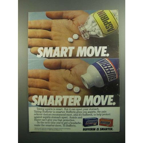 1984 Bufferin Medicine Ad - Smart move