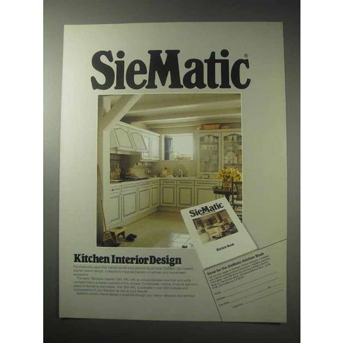1985 SieMatic 1001 AKL Cabinets Ad - Kitchen Design