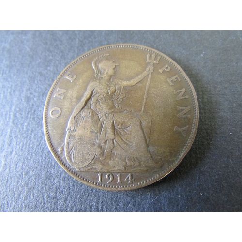1914 GEORGE V ONE PENNY FREE POST. AAZ
