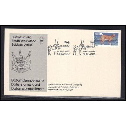 Card Event Cancel South West Africa AMERIPEX '86 Box0373