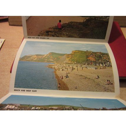 WEST BAY, DORSET . vintage lettercard 5 pictures .. Fold-A-Letter unused vgc /