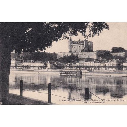 Saumur Le Chateau XV Siecle Quai Pris Du Marronnier French Postcard