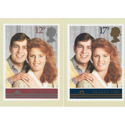 GB 1986 July PHQ M set of 2 The Royal Wedding