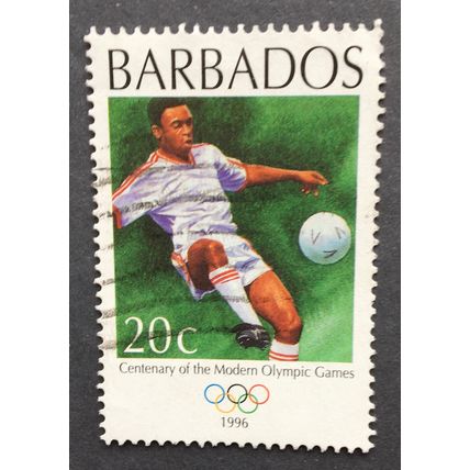 Barbados 1996. Centenary of Modern Olympics. SG 1070 20c Football