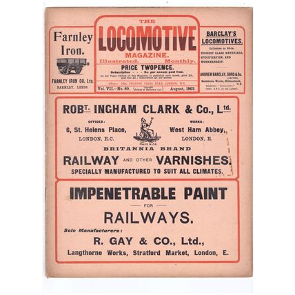The Locomotive Magazine 80 August 1902 (Fair) - see note on condition