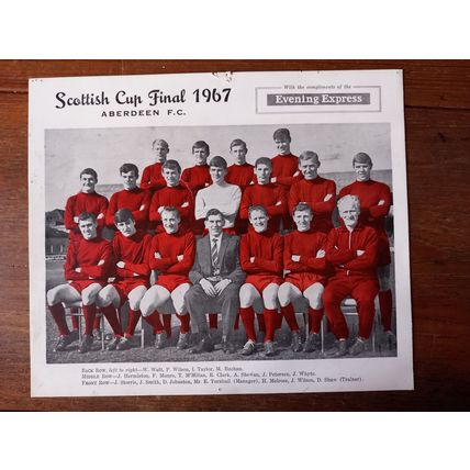 Aberdeen Football Club 1967 Scottish Cup Final photo ex Evening Express