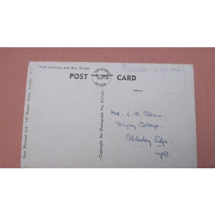 Aero Real Photo Postcard - Ariel view Trentham, Stoke on Trent - Staffordshire
