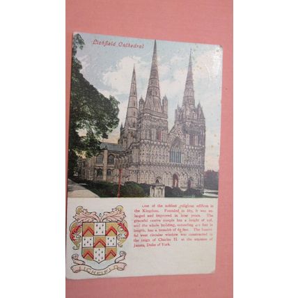 1920 fr Postcard - Lichfield Cathedral, Staffordshire