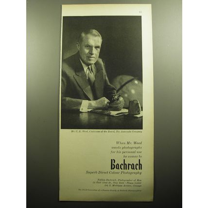 1958 Bachrach Photography Advertisement - Mr. C. E. Weed, Anaconda Company