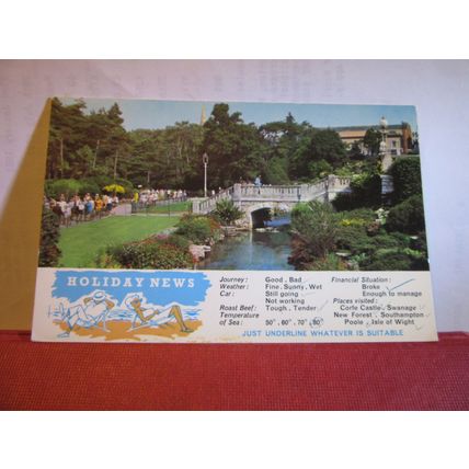 HOLIDAY NEWS, BOURNEMOUTH, DORSET unused postcard by Dennis #