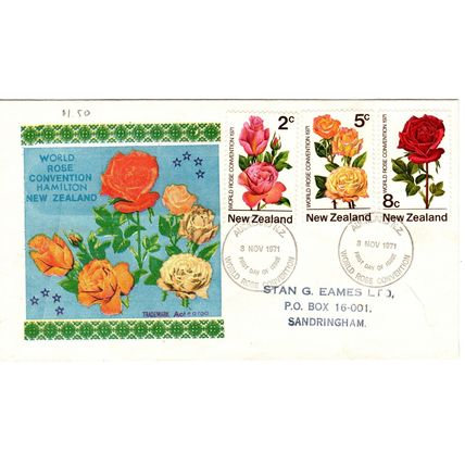 New Zealand 1971 Roses First Day cover