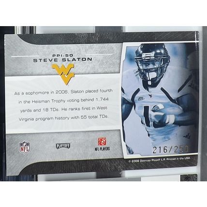 2008 Playoff Prestige STEVE SLATON (Texans) Prestigious Picks RC #PPI-50 216/250