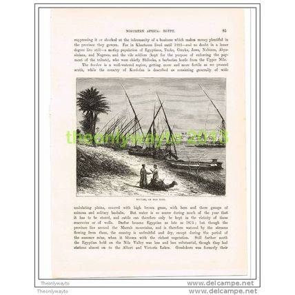 BOULAK, ON THE NILE, EGYPT, Book Illustration c1890