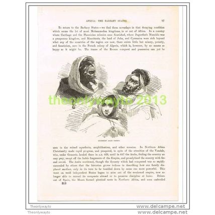 ALGERIAN ARAB CHIEFS, ALGERIA, TUNISIA, Book Illustration c1890