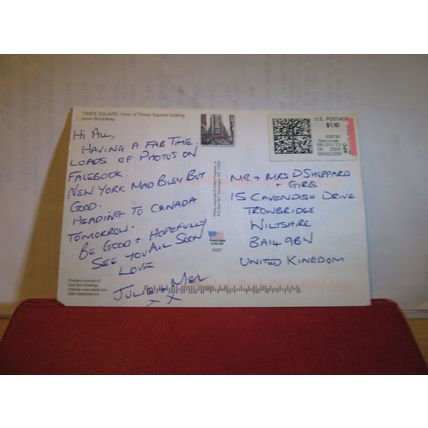 TIMES SQUARE, NEW YORK CITY, USA used postcard 2013 pm =