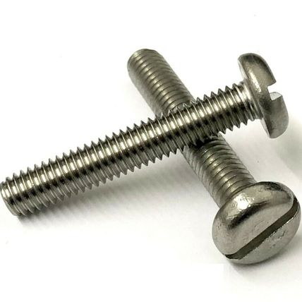 M3 M4 M5 A2 STAINLESS SLOTTED MACHINE SCREWS METRIC PAN HEAD BOLTS SCREW DIN85