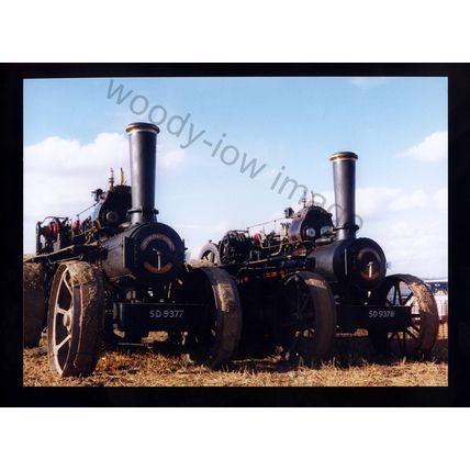 tz0801 - Traction Engines - Fowlers 15451 Victory & 15452 Dreadnought. photo 7x5