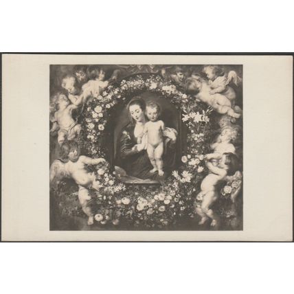 Peter Paul Rubens - Die Madonna im Blumenkranz, c1930s - Bayerischen SGS Foto-AK