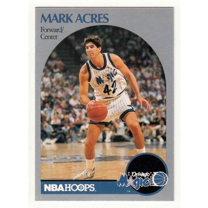 1990-91 Hoops Mark Acres basketball card #213 - Magic