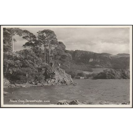 Friars Crag, Derwentwater, Cumberland, 1955 - Sanderson & Dixon RP Postcard
